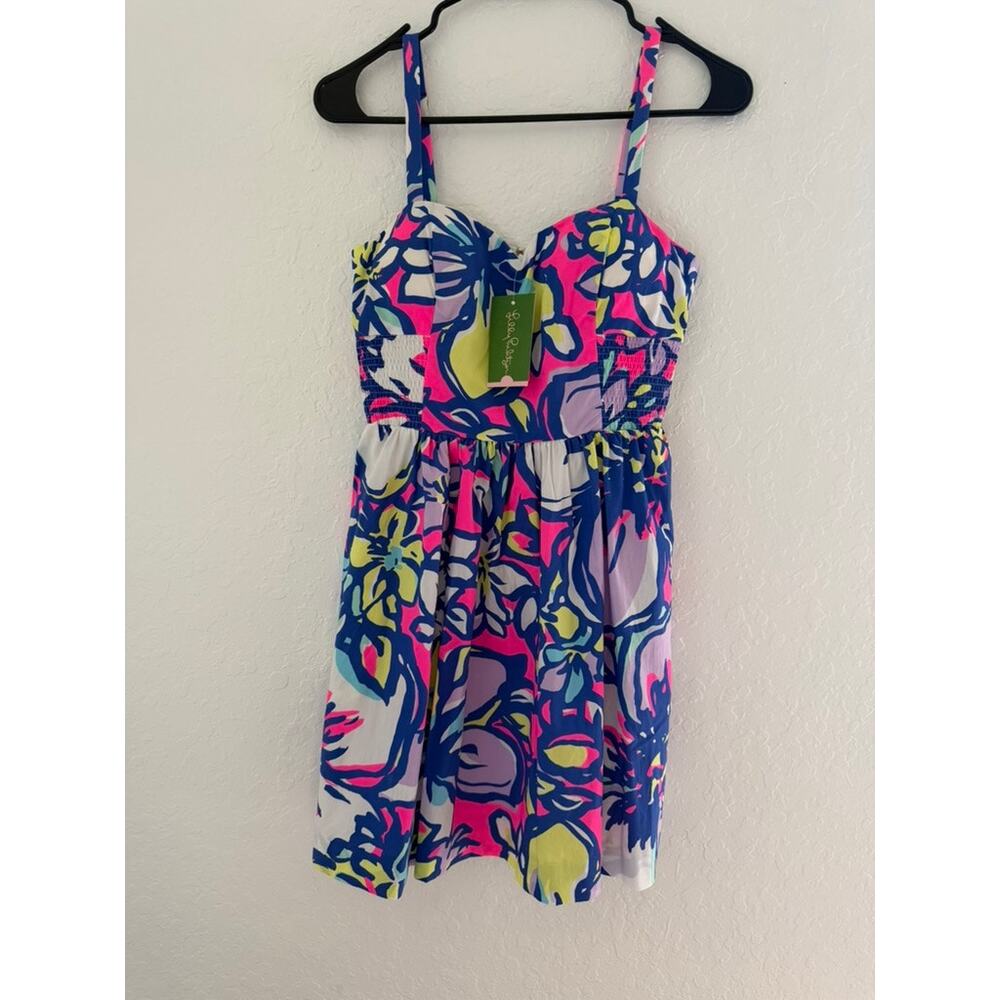 Lilly Pulitzer Christine Dress Tropical Pin Catwalkin Print NWT Size 2